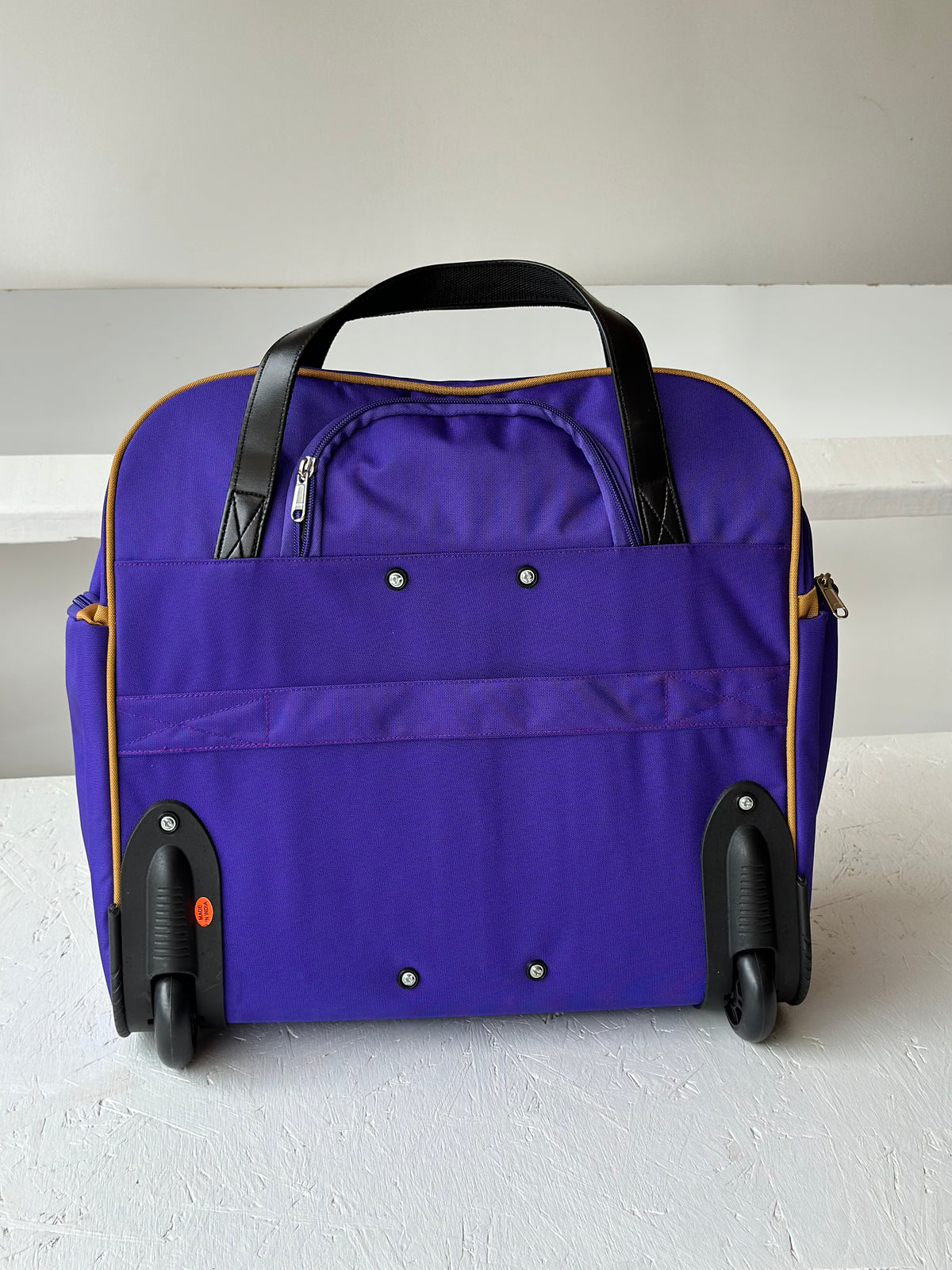 Omega Psi Phi Fraternity Royal Purple & Old Gold color Laptop with Trolley- Luggage/cabin Bag for travelling.- authorized vendor