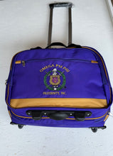 Load image into Gallery viewer, Omega Psi Phi Fraternity Royal Purple &amp; Old Gold color Laptop with Trolley- Luggage/cabin Bag for travelling.- authorized vendor
