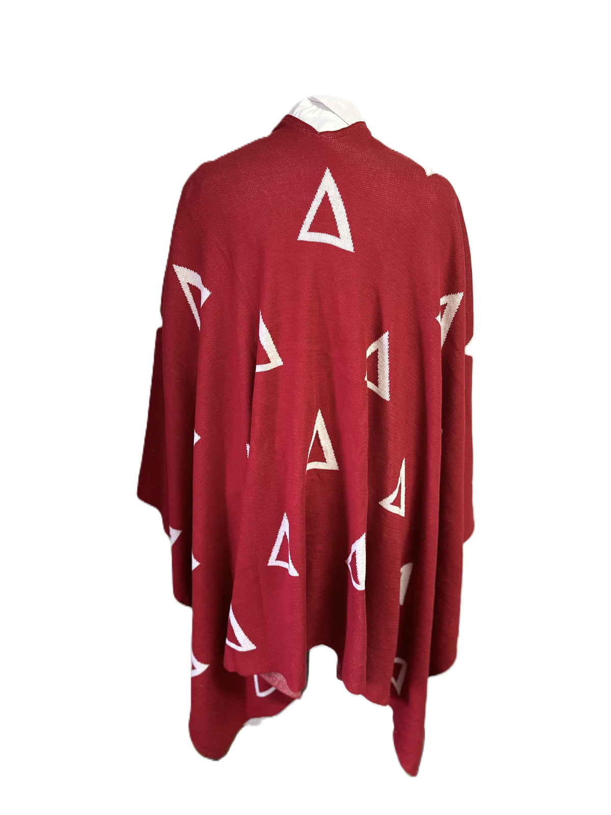 Delta Sigma Theta DST Red & White, Cozy Wrap/cape/shrug/poncho For Women, Size Fits All, Stylish, Made in INDIA