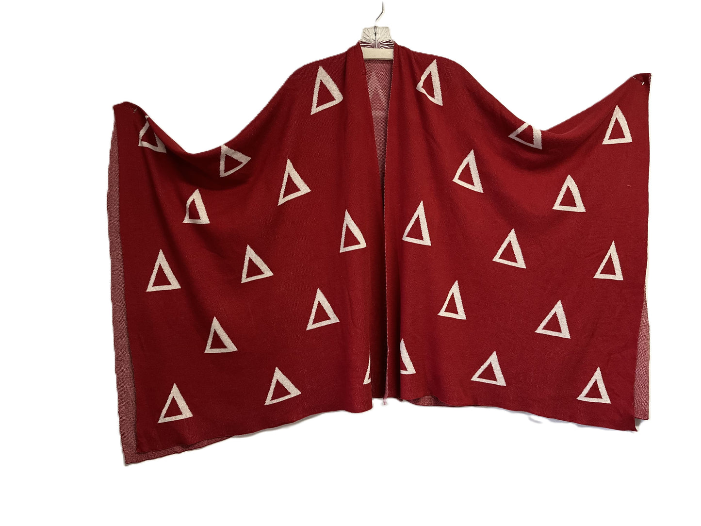 Delta Sigma Theta DST Red & White, Cozy Wrap/cape/shrug/poncho For Women, Size Fits All, Stylish, Made in INDIA