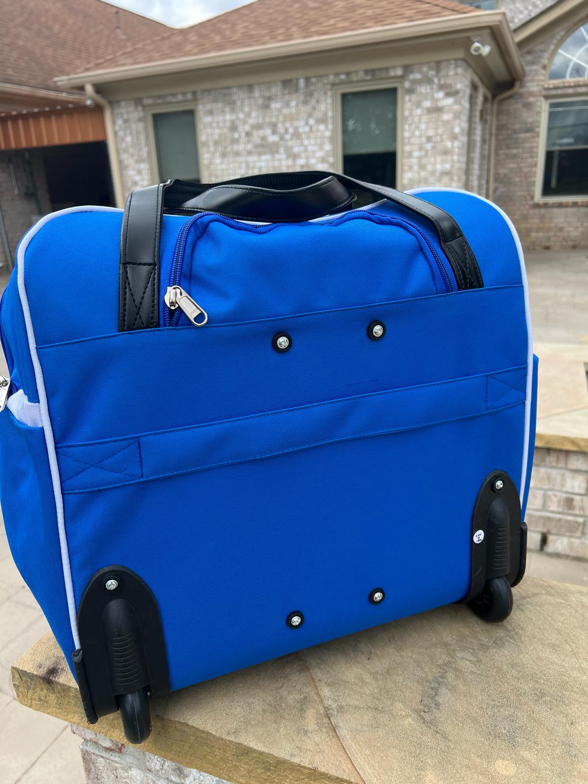 Zeta Phi Beta (ZOB) Blue & White color Laptop with Trolley- Luggage/cabin Bag for travelling.- authorized vendor