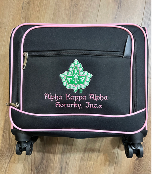 Alpha Kappa Alpha  (AKA) Black color 4 wheel Laptop Trolley