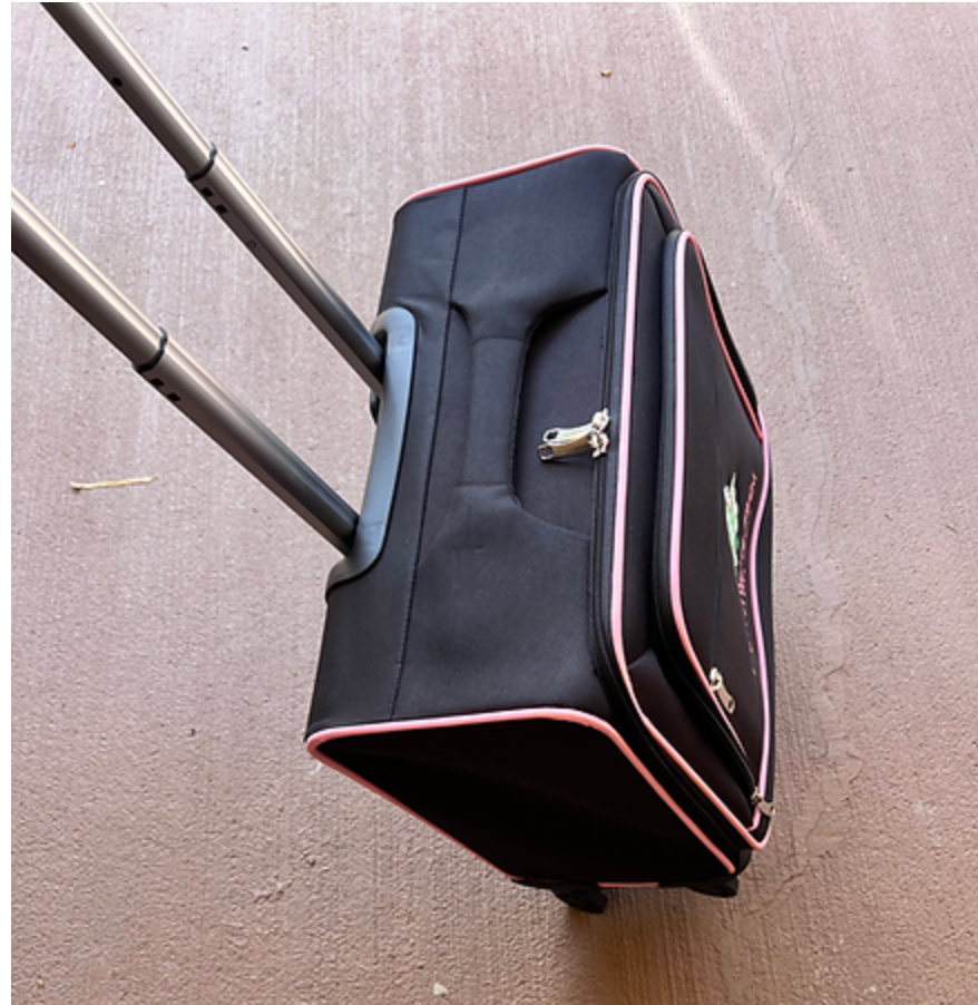 Alpha Kappa Alpha  (AKA) Black color 4 wheel Laptop Trolley