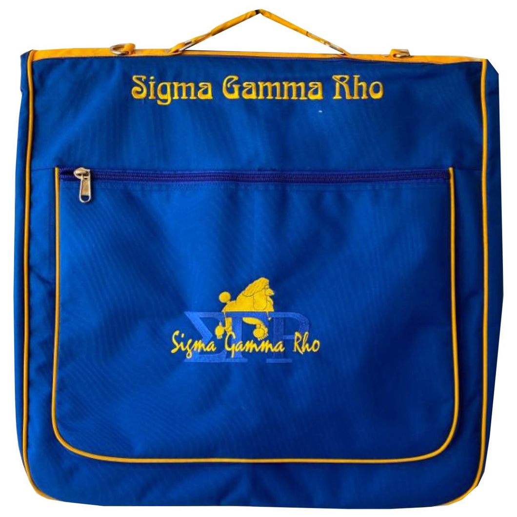Sigma Gamma Rho Sorority Polyester PVC Coated Garment Bag for travelling- suitable for all sort of clothing & accessories