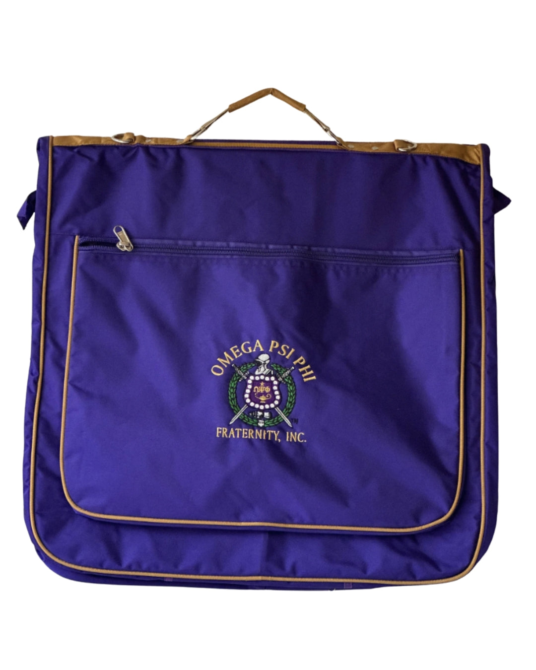 Omega Psi Phi Fraternity Polyester PVC Coated Garment Bag for travelling- suitable for all sort of clothing & accessories