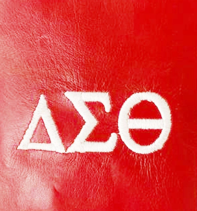 Delta Sigma Theta (DST) Red color pure Lamb Leather Sling/Purse for Delta Women, with adjustable string, Made in India