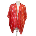 Delta Sigma Theta (ΔΣΘ) Sorority Red & Black   Kaftan/ Wrap/ Tunic for Delta Sorority Women, with printed Triangle (Δ) on it, Made in India.