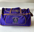 Omega Psi Phi Fraternity Royal Purple & Old Gold color Trolley/ Duffle/ Luggage Bag for travelling.- authorized vendor