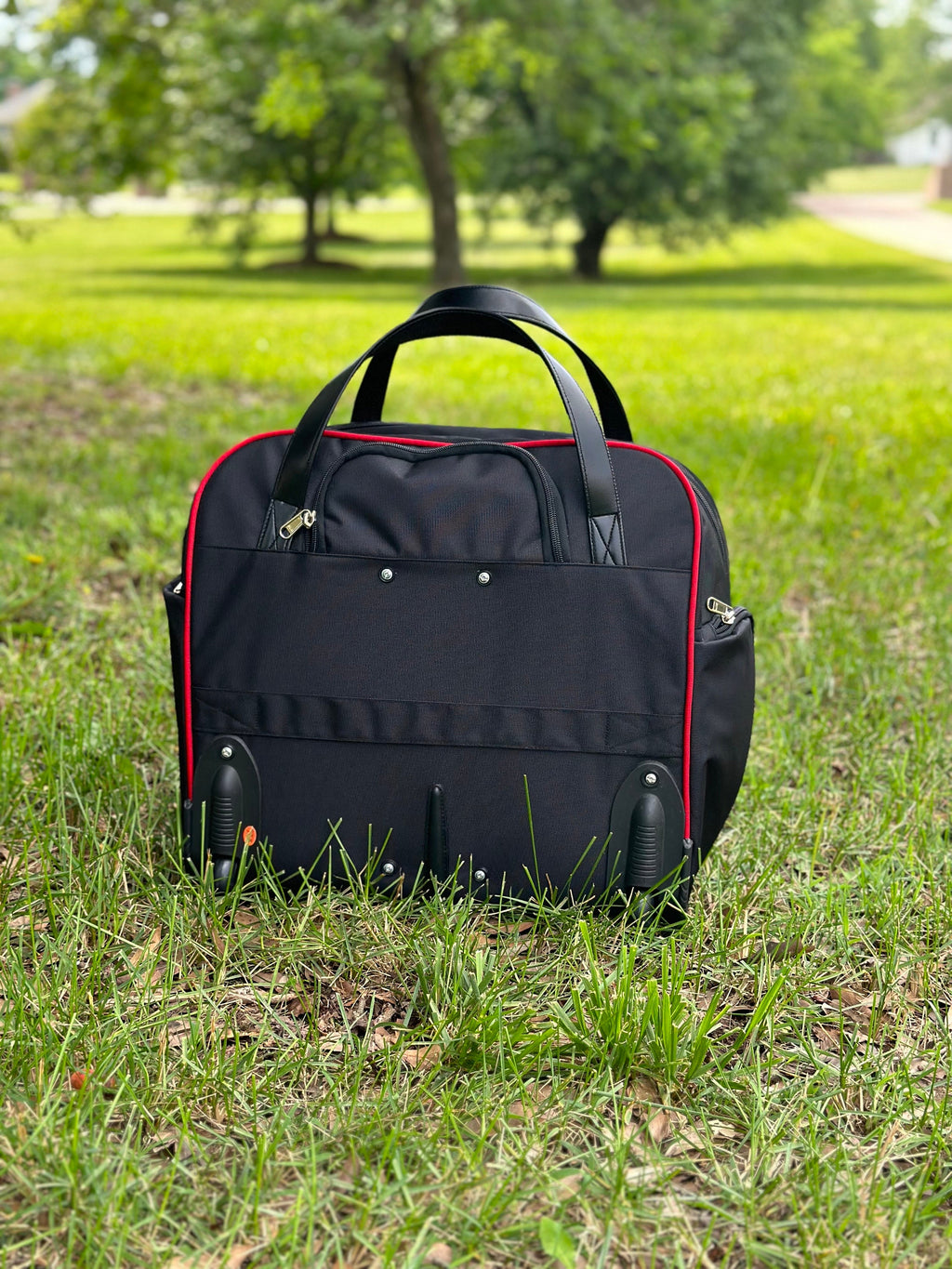 Delta Sigma Theta Red and Black color Laptop with Trolley- Luggage/cabin Bag for travelling.- authorized vendor