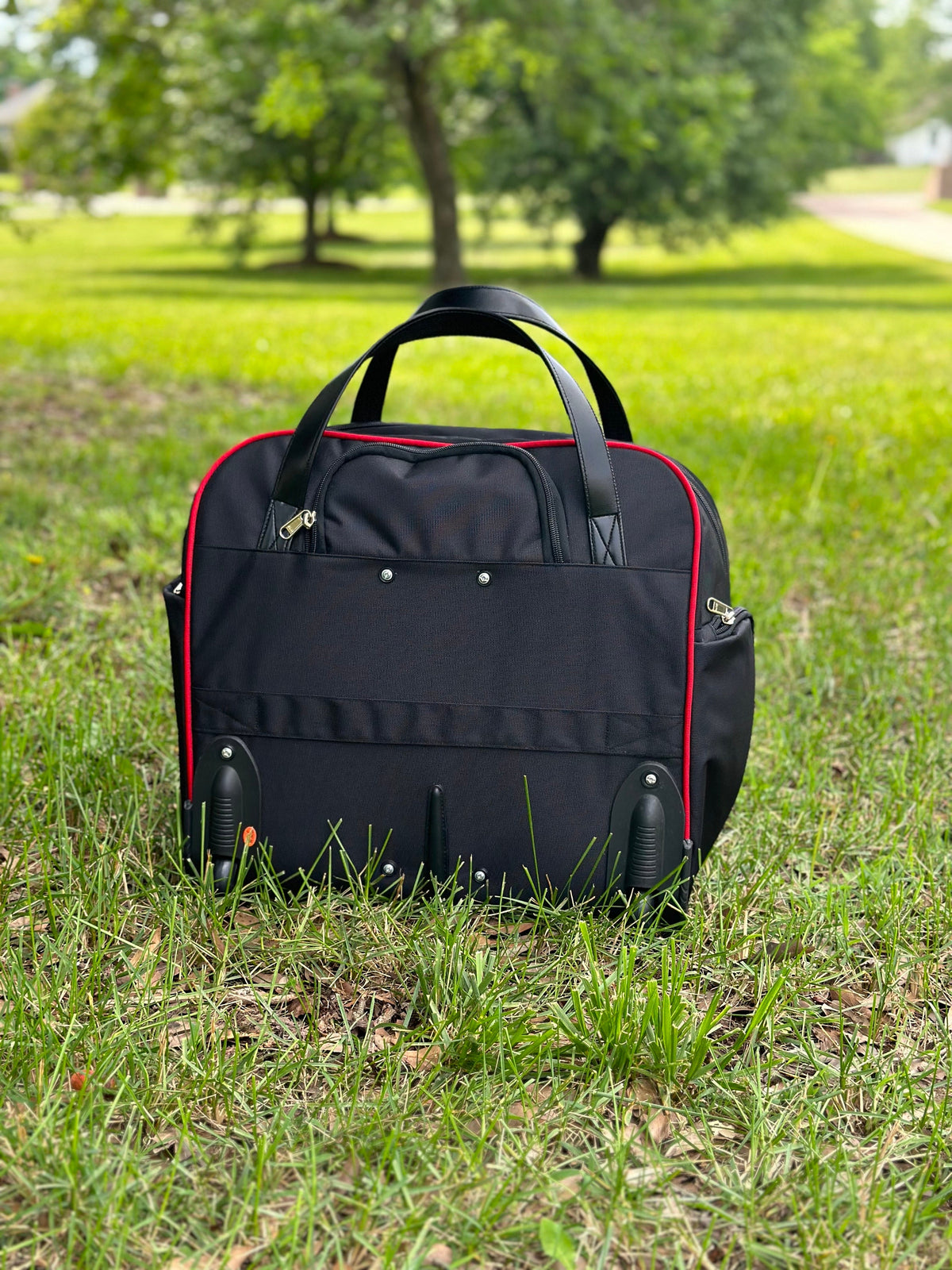 Delta Sigma Theta Red and Black color Laptop with Trolley- Luggage/cabin Bag for travelling.- authorized vendor