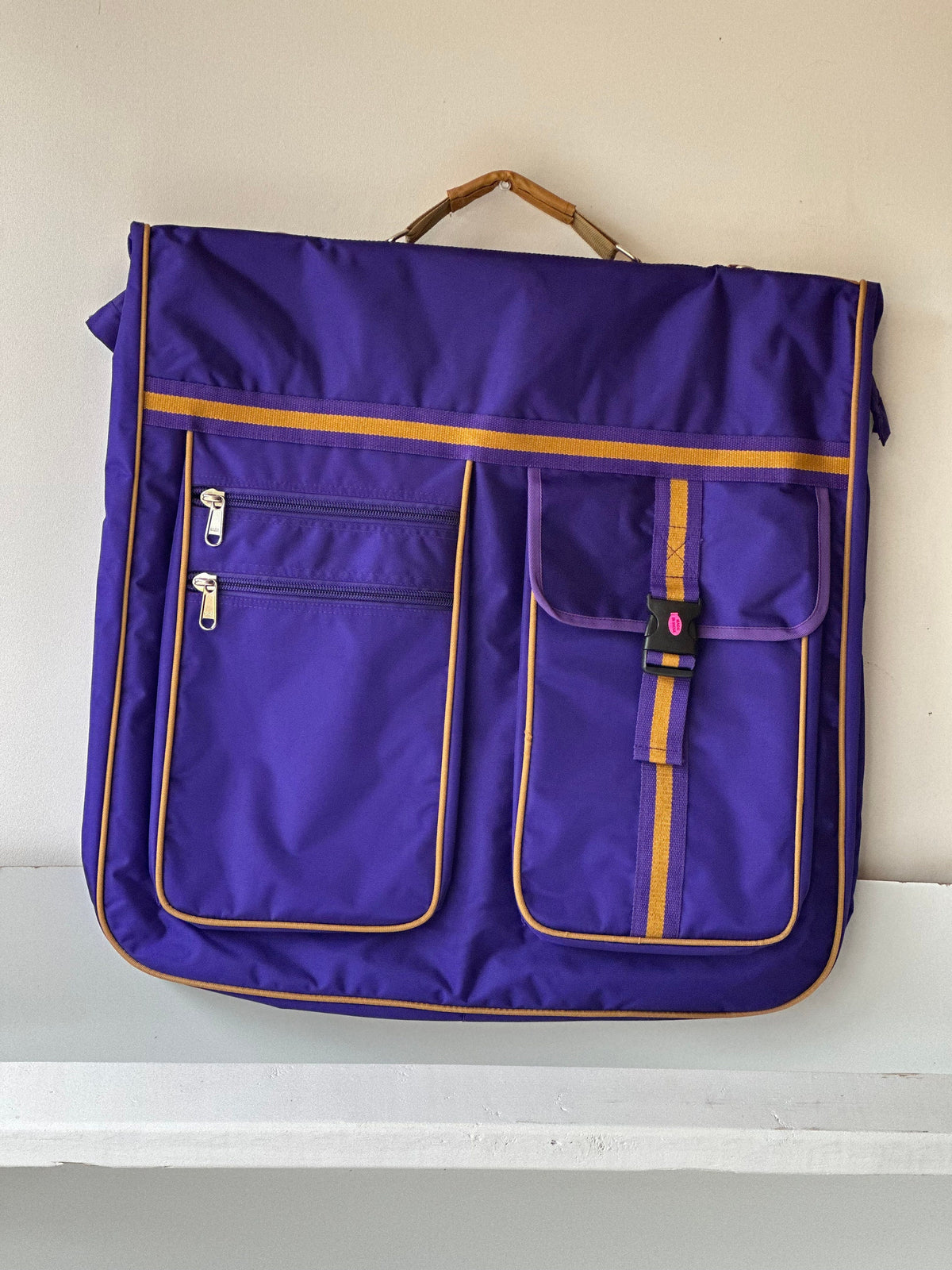 Omega Psi Phi Fraternity Polyester PVC Coated Garment Bag for travelling- suitable for all sort of clothing & accessories