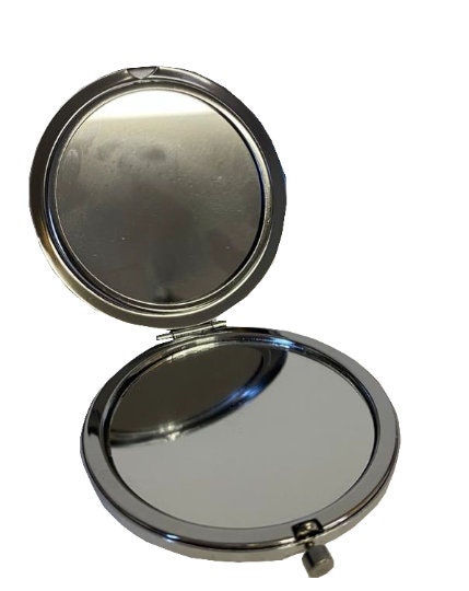 Alpha Kappa Alpha (AKA) Pink and Green color Pocket Mirror/ Compact Mirror with Ivy Leaf print on it, Made in China.