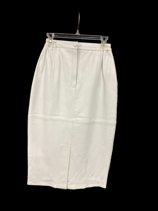Lamb Skin Leather White Full-Length Straight Skirt, high quality for Women.