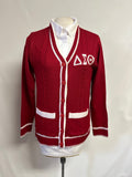 Delta Sigma Theta (DST), Red/White Sweater/Cardigan for Delta soror- stay warm in Style