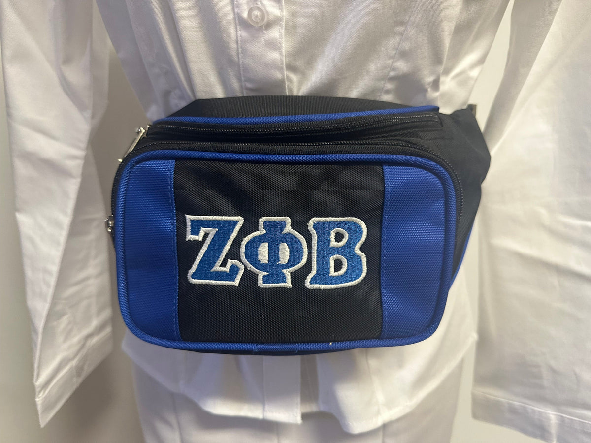 Zeta Phi Beta (ZOB) Fanny Pack - With Bling Letters and Plain Options