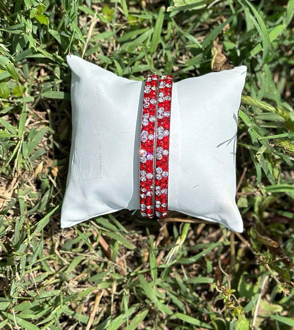 Delta Sigma Theta (DST) Rhinestone Bangle - (Pack of 2) Show Your Sorority Pride in Style!