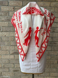 Delta Sigma Theta (ΔΣΘ) Sorority Square Viscose Scarf/ muffler/Wrap around/ Stole/ Boho/Shawl Red  Color, For Women, Made in India