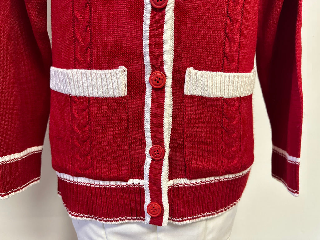 Delta Sigma Theta (DST), Red/White Sweater/Cardigan for Delta soror- stay warm in Style