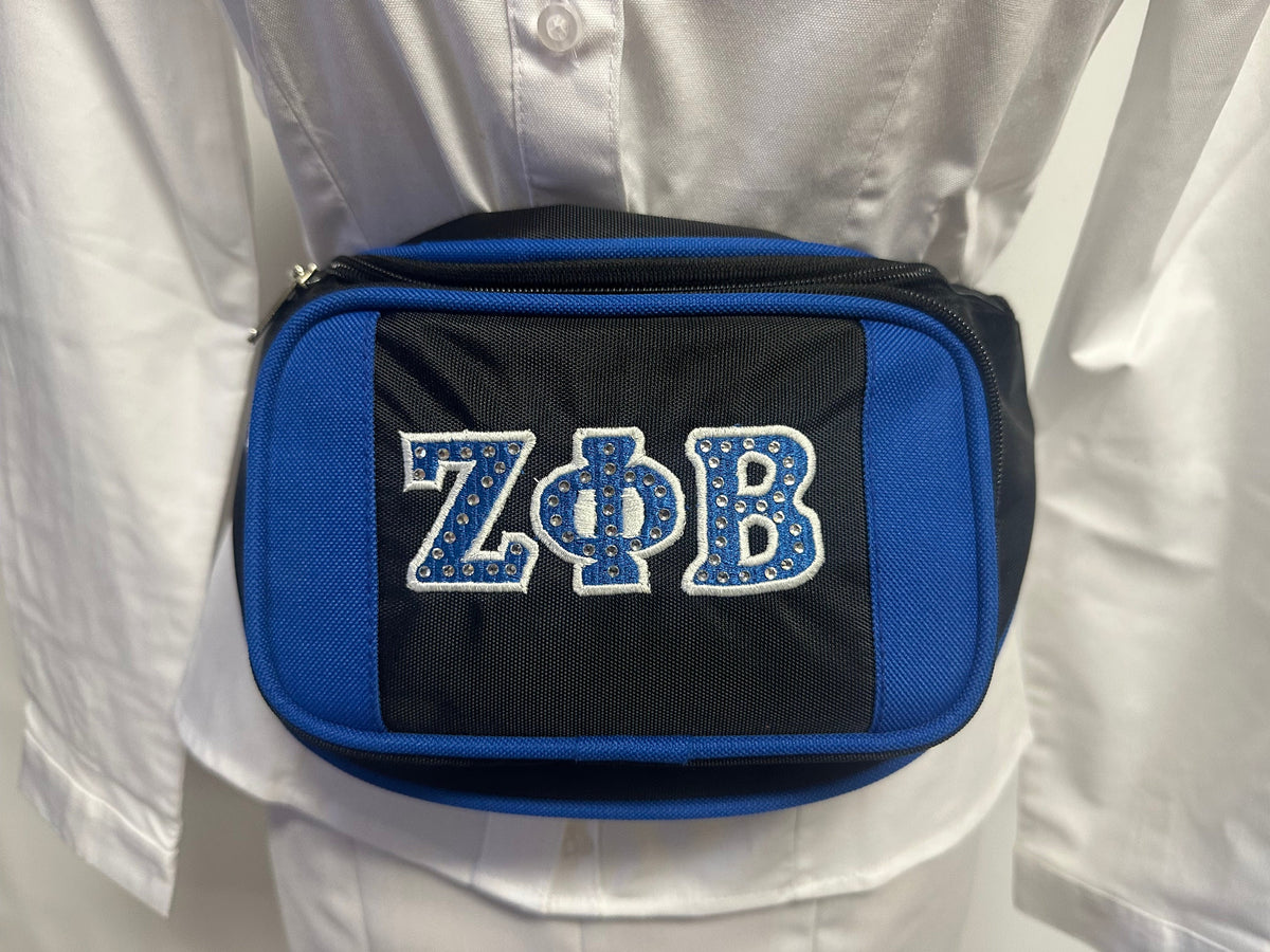 Zeta Phi Beta (ZOB) Fanny Pack - With Bling Letters and Plain Options