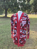 Delta Sigma Theta Camo Sweater/Cardigan for Delta soror- stay warm in Style this WINTER- Exclusive Item for this winter!