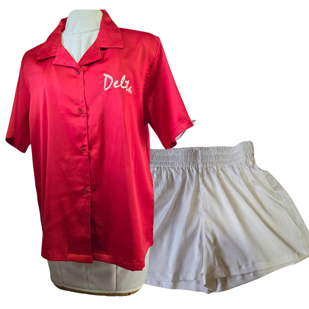 Delta Sigma Theta (DST) satin night suit for Delta soror- stay warm in Style