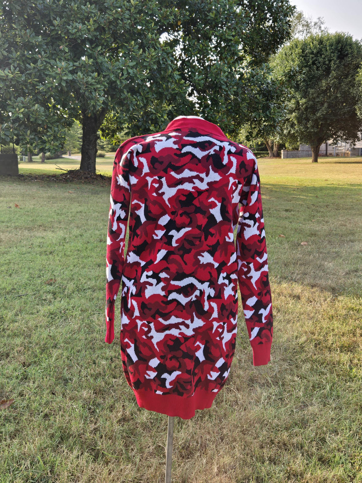 Delta Sigma Theta Camo Sweater/Cardigan for Delta soror- stay warm in Style this WINTER- Exclusive Item for this winter!