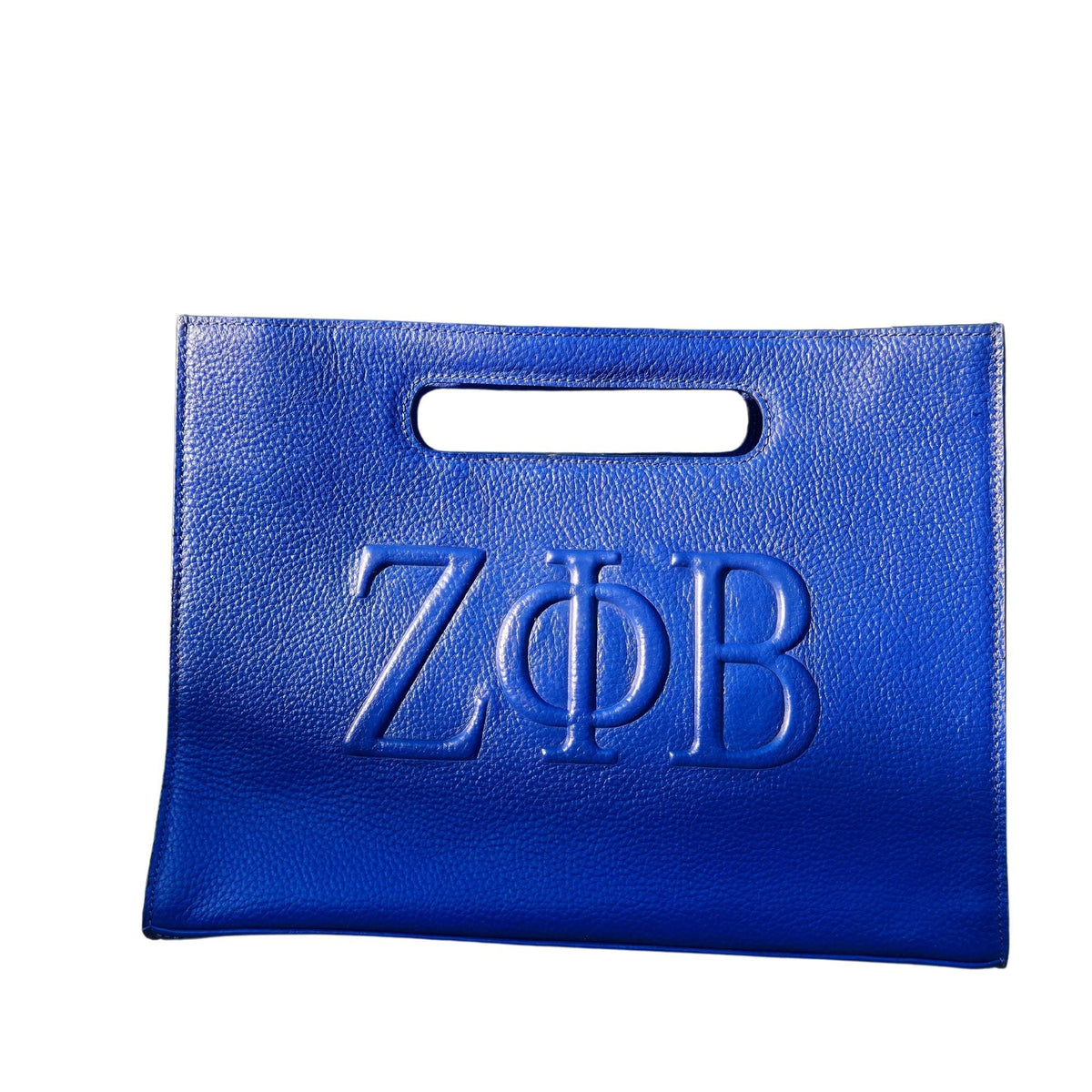 Zeta Phi Beta (ΖΦΒ) Pure Cowhide Leather Tote Bag Perfect for College Student & Professional Women, best premium quality gift for loved ones