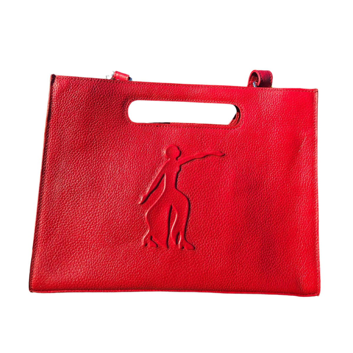 Delta Sigma Theta (ΔΣΘ) Red Leather Tote Bag Perfect for College Students and Professional Women, best premium quality gift for loved ones