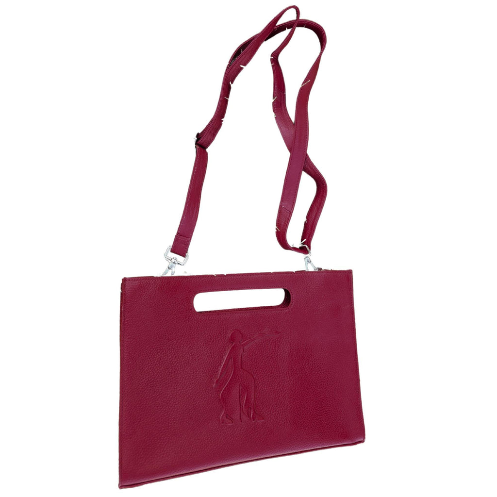Delta Sigma Theta (ΔΣΘ) Red Leather Tote Bag Perfect for College Students and Professional Women, best premium quality gift for loved ones