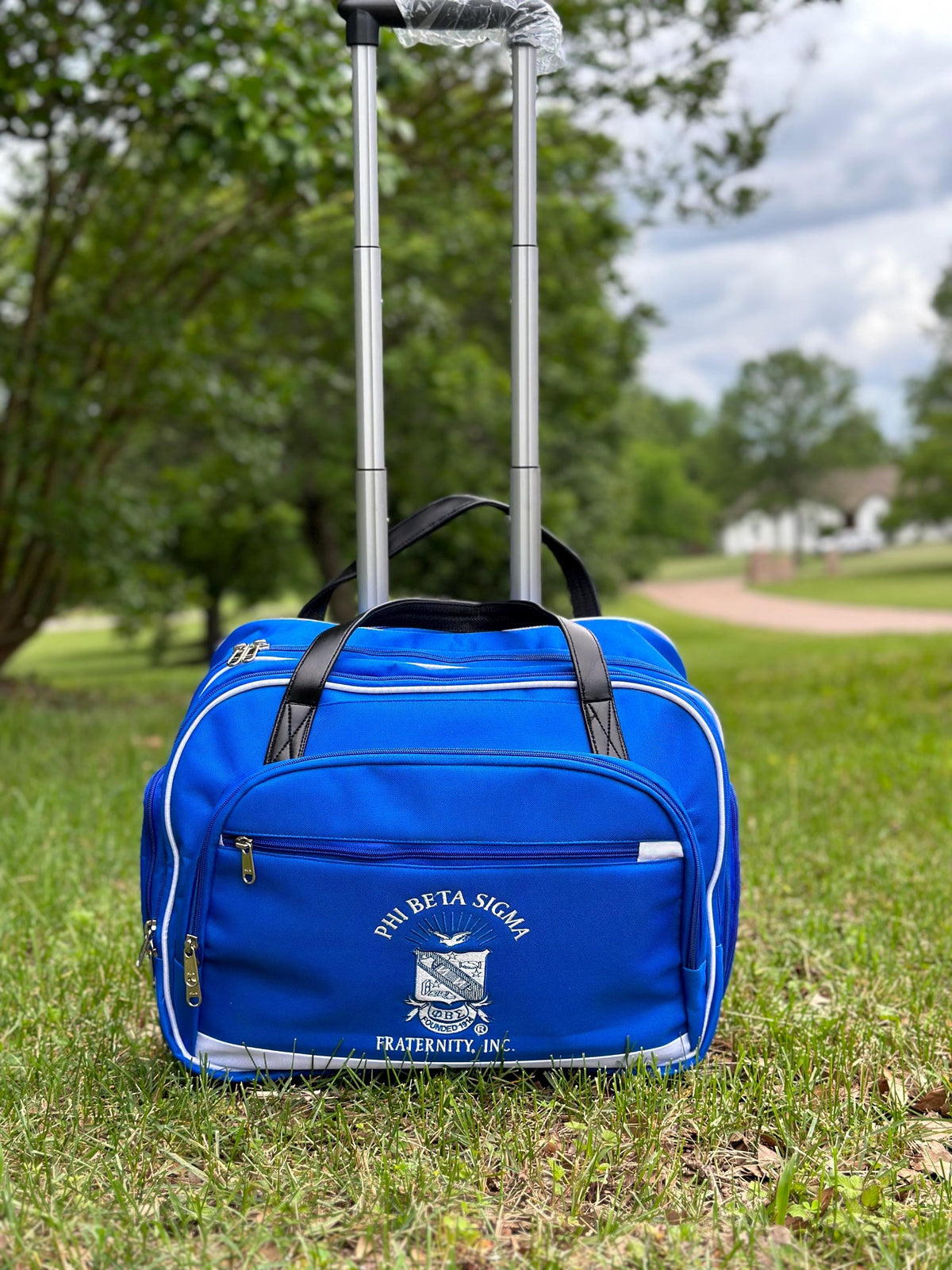 Phi Beta Sigma (ΦΒΣ) Blue color Laptop with Trolley- Luggage/cabin Bag for travelling.- authorized vendor