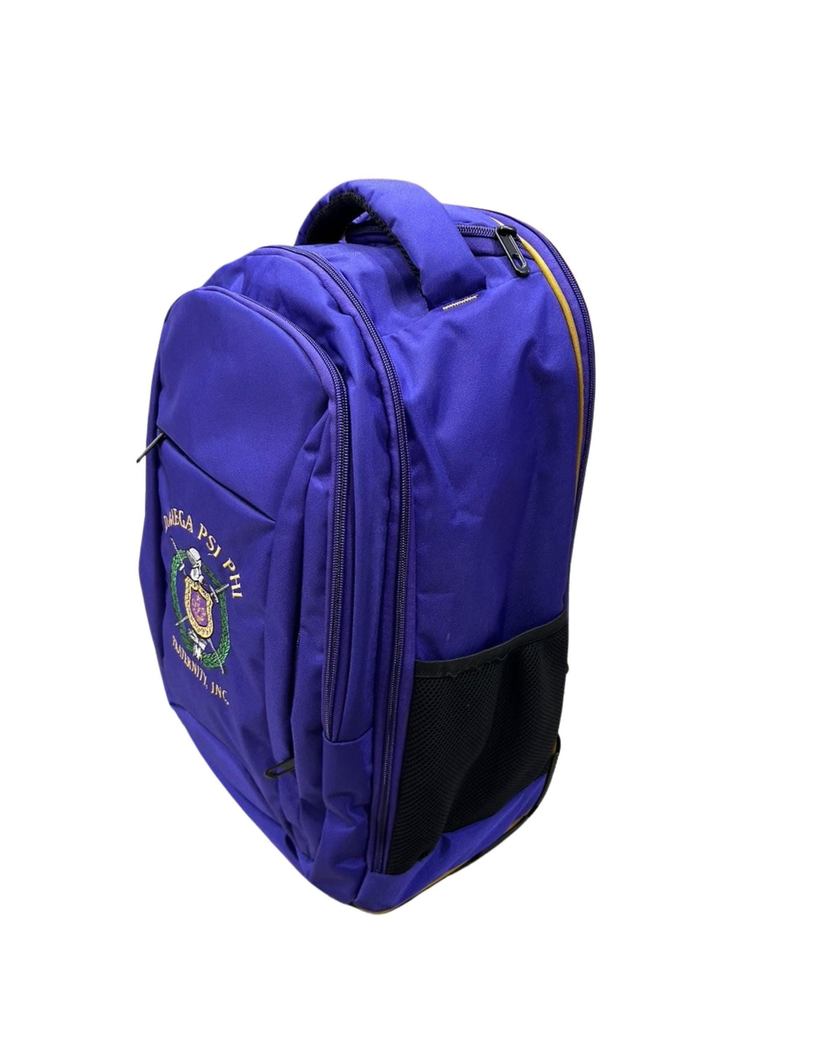 Omega Psi Phi (ΩΨΦ) Backpack on the wheels, with laptop sleeves and several zips to put your stuff, for Omega brothers who loves to travel