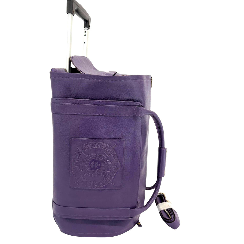 Omega Psi Phi Leather Garment Duffel Bag: Travel in Legacy