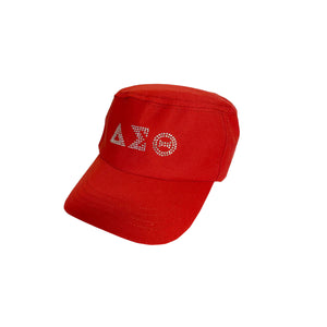 dad hat with Rhinestone Greek letters