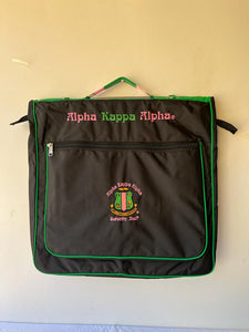 Alpha Kappa Alpha (AKA) Sorority Polyester PVC Coated Garment Bag for travelling- suitable for all sort of clothing & accessories