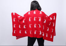 Load image into Gallery viewer, DST Red &amp; White Cozy Wrap for women
