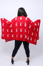 Load image into Gallery viewer, DST Red &amp; White Poncho
