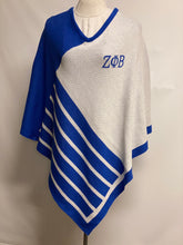 Load image into Gallery viewer, KNITTED PONCHO/CAPE - ZETA PHI BETA
