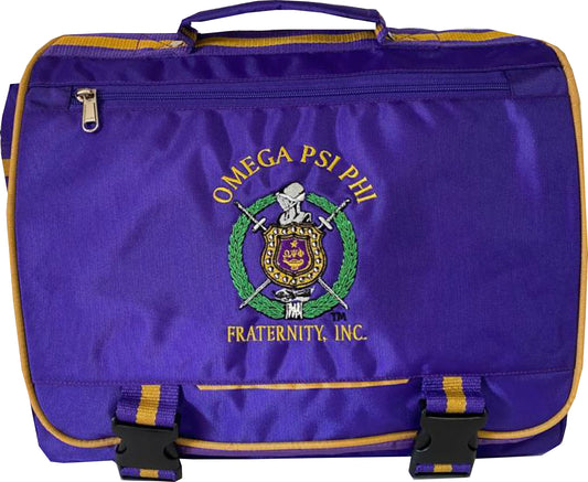 Royal Purple & Old Gold Canvas Office Bag