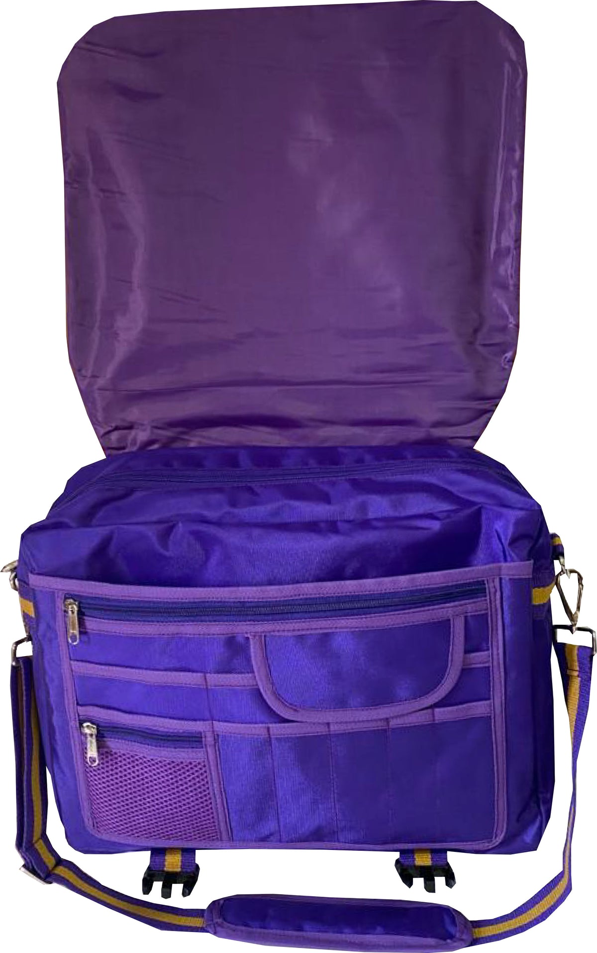 Royal Purple & Old Gold Canvas Office Bag 1