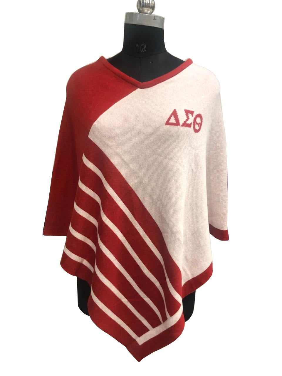 Delta Sigma Theta ΔΣΘ Red & White knitted Cozy Wrap