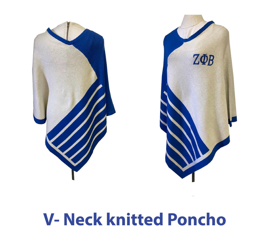 KNITTED PONCHO/CAPE - ZETA PHI BETA 1