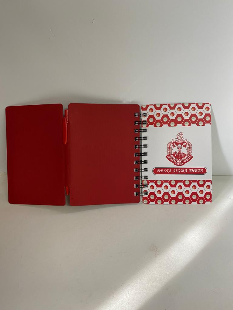 Spiral Banded NotebookSorority Red & White Spiral Banded Notebook