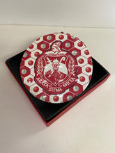 Load image into Gallery viewer, Red &amp; White Sorority Glass Coaster
