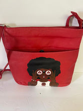 Load image into Gallery viewer, Red color Hand Painted shoulder bag 1
