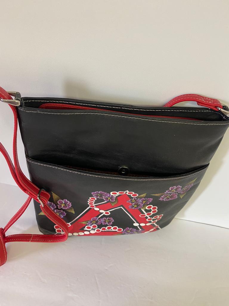 bag - Hand painted Cow Hide Leather Sling