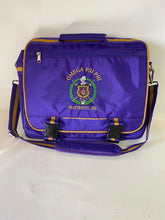 Load image into Gallery viewer, Royal Purple &amp; Old Gold Canvas Office Bag 3

