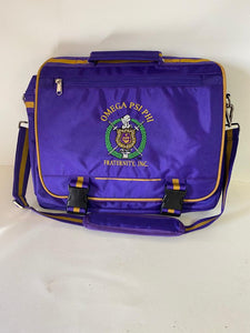 Royal Purple & Old Gold Canvas Office Bag 3