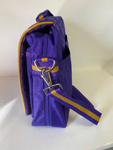 Load image into Gallery viewer, Royal Purple &amp; Old Gold Canvas Office Bag 7
