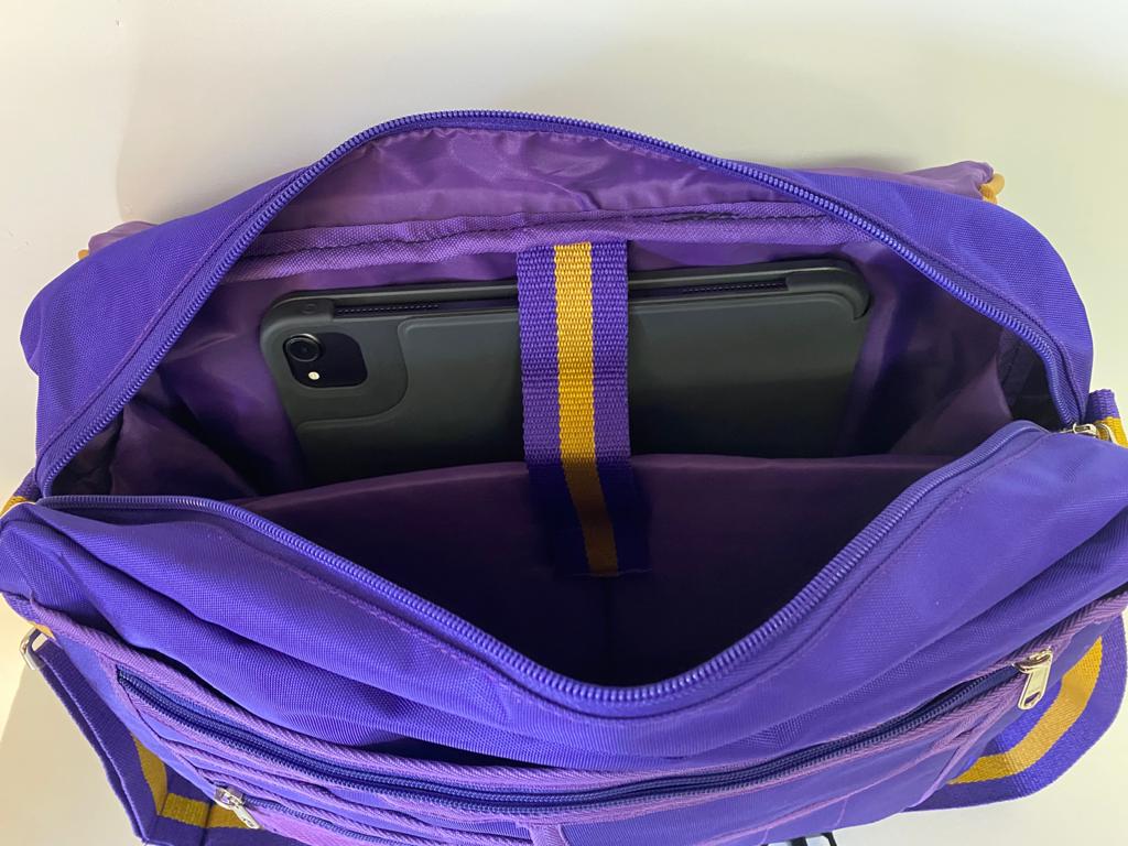 Royal Purple & Old Gold Canvas Office Bag 6