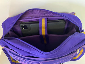 Royal Purple & Old Gold Canvas Office Bag 6